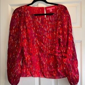 Lilly Pulitzer Vibrant Red Blouse